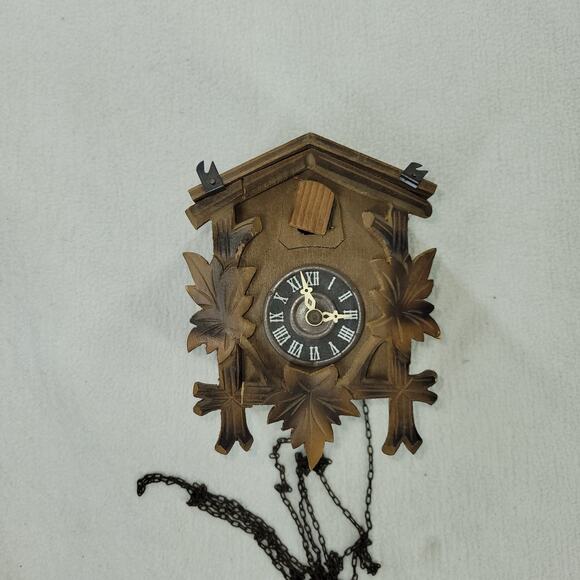 Vintage Cuckoo Clock Brown Clocks Swedish Clocks Time Black Forest - Picture 5 of 13
